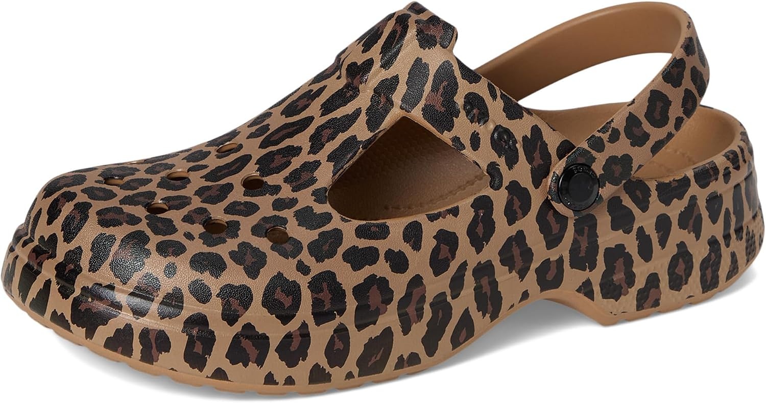 image:imageCrocs Kids Classic Mary Jane Clogs Little KidBig KidSepiaLeopard