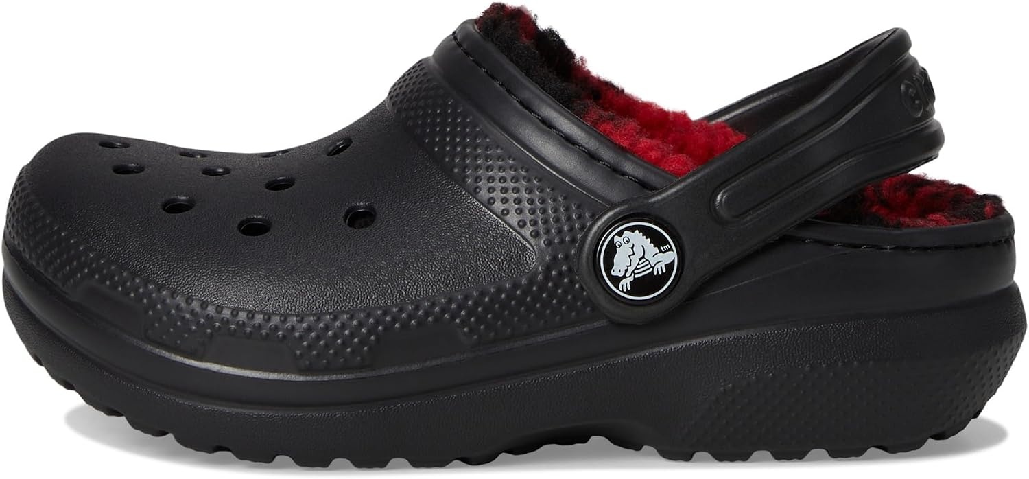 image:imageCrocs Kids Classic Seasonal Graphic ClogsBuffalo PlaidBlackVarsity Red 1