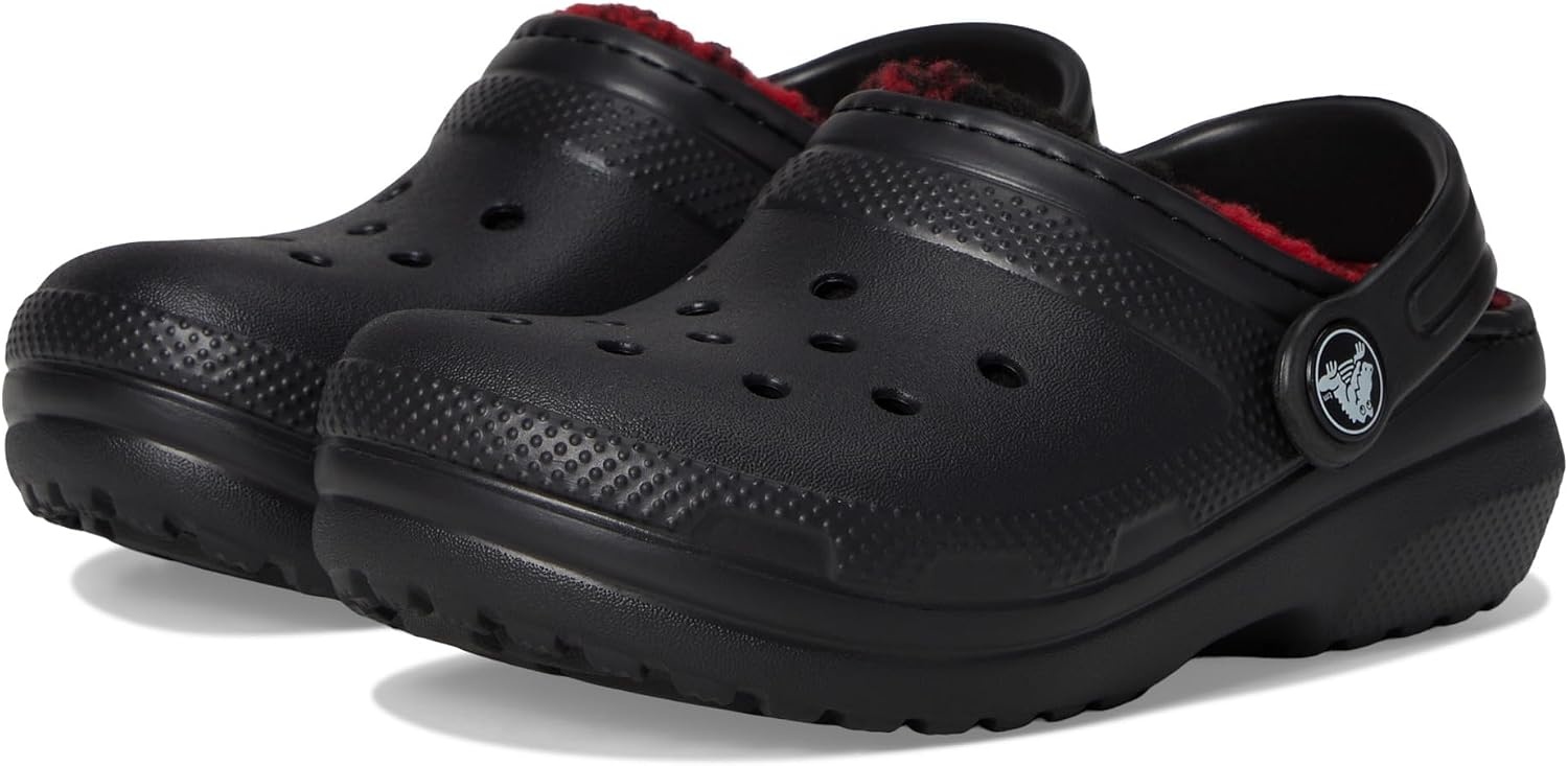 image:imageCrocs Kids Classic Seasonal Graphic ClogsBuffalo PlaidBlackVarsity Red 1