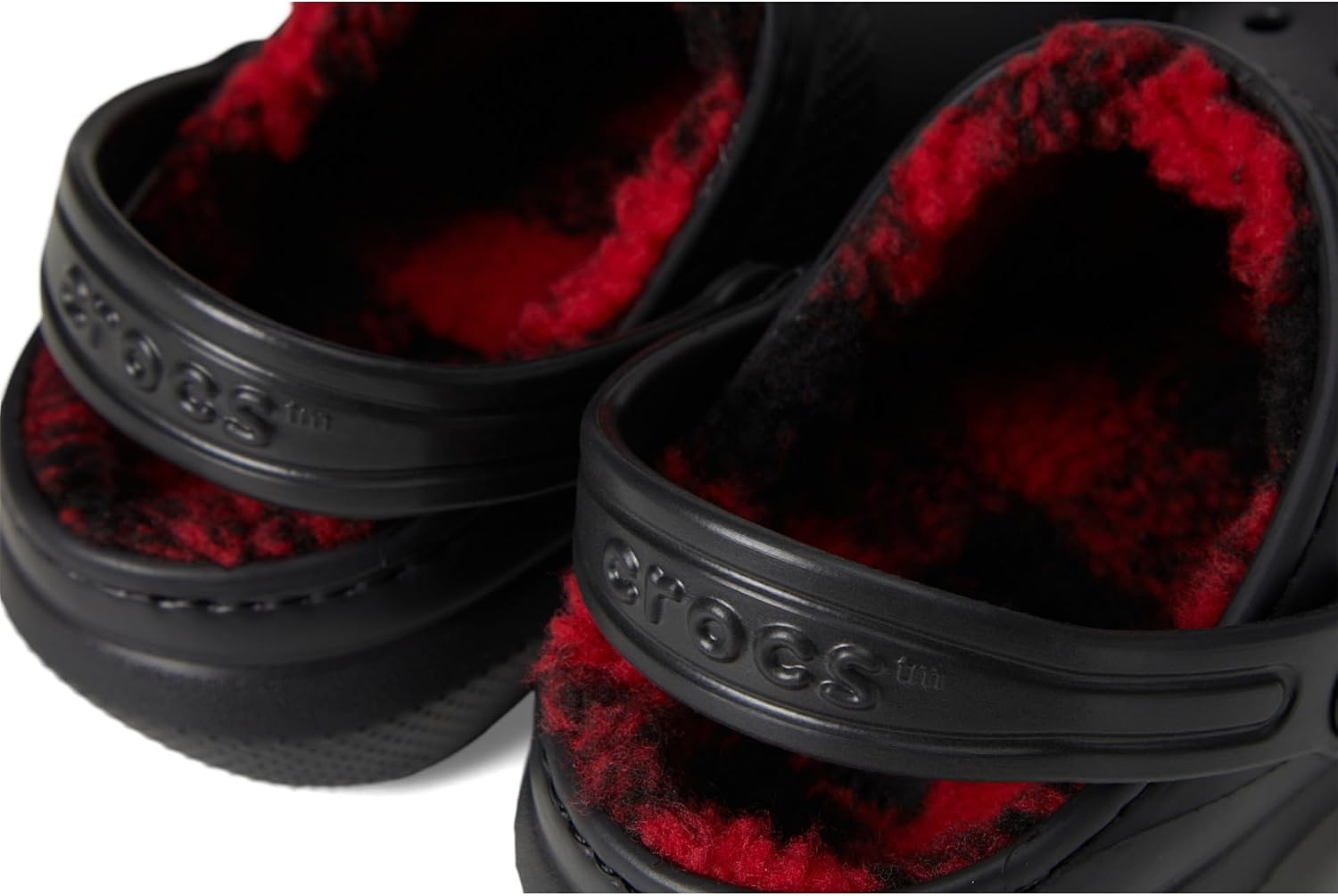 image:imageCrocs Kids Classic Seasonal Graphic ClogsBuffalo PlaidBlackVarsity Red 1