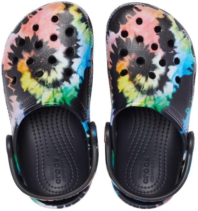 image:imageCrocs Kids Classic Tie Dye ClogsBlackBlack