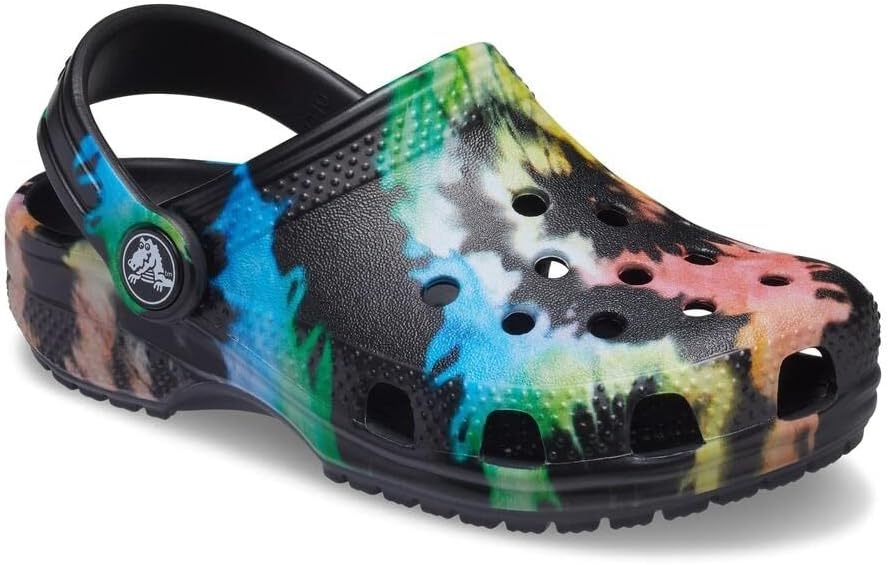 image:imageCrocs Kids Classic Tie Dye ClogsBlackBlack