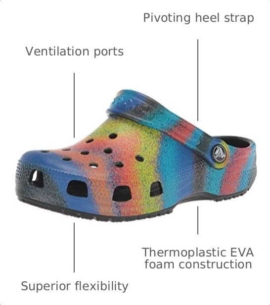 image:imageCrocs Kids Classic Tie Dye ClogsBlackMulti Spray Dye