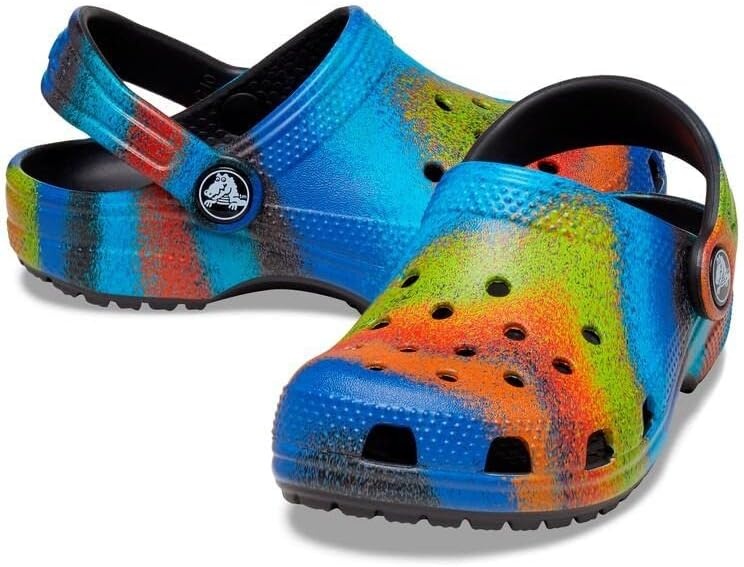 image:imageCrocs Kids Classic Tie Dye ClogsBlackMulti Spray Dye