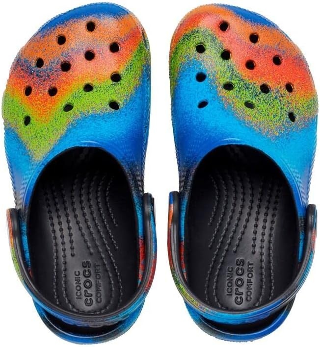image:imageCrocs Kids Classic Tie Dye ClogsBlackMulti Spray Dye