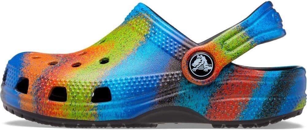 image:imageCrocs Kids Classic Tie Dye ClogsBlackMulti Spray Dye