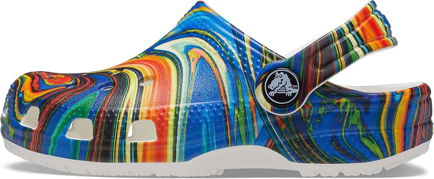 image:imageCrocs Kids Classic Tie Dye ClogsBright CobaltWhite