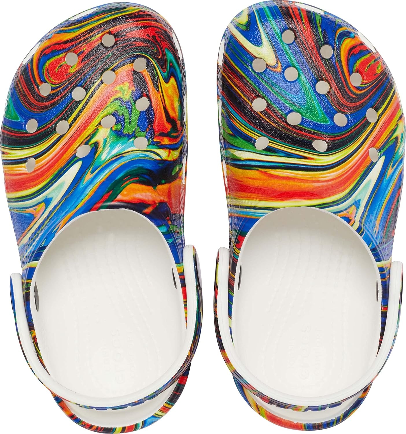 image:imageCrocs Kids Classic Tie Dye ClogsBright CobaltWhite