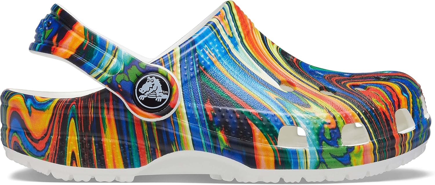 image:imageCrocs Kids Classic Tie Dye ClogsBright CobaltWhite