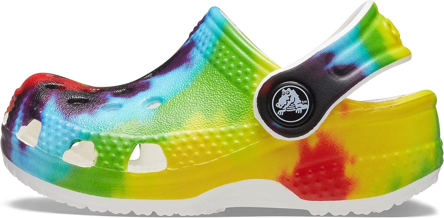 image:imageCrocs Kids Classic Tie Dye ClogsRainbow Tie Dye