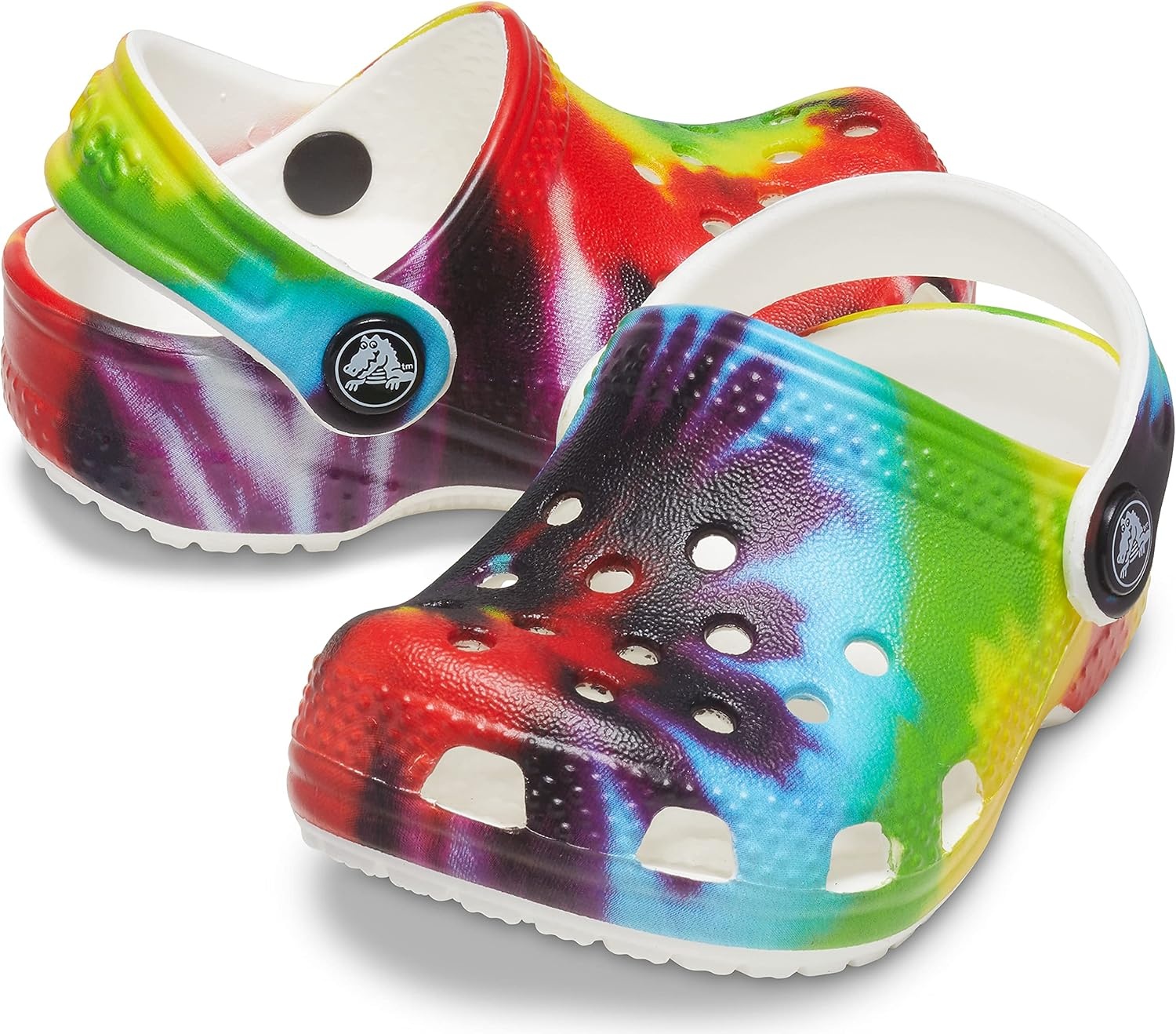 image:imageCrocs Kids Classic Tie Dye ClogsRainbow Tie Dye