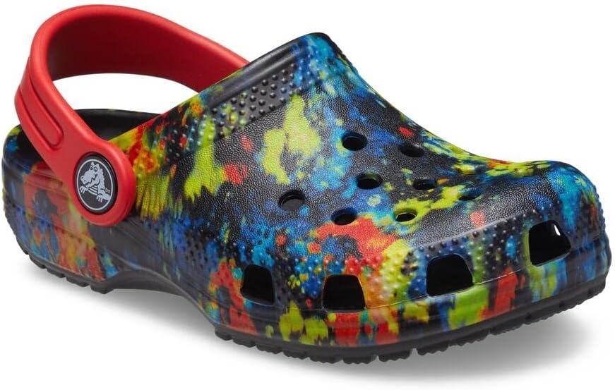 image:imageCrocs Kids Classic Tie Dye ClogsSplatter DyeRed