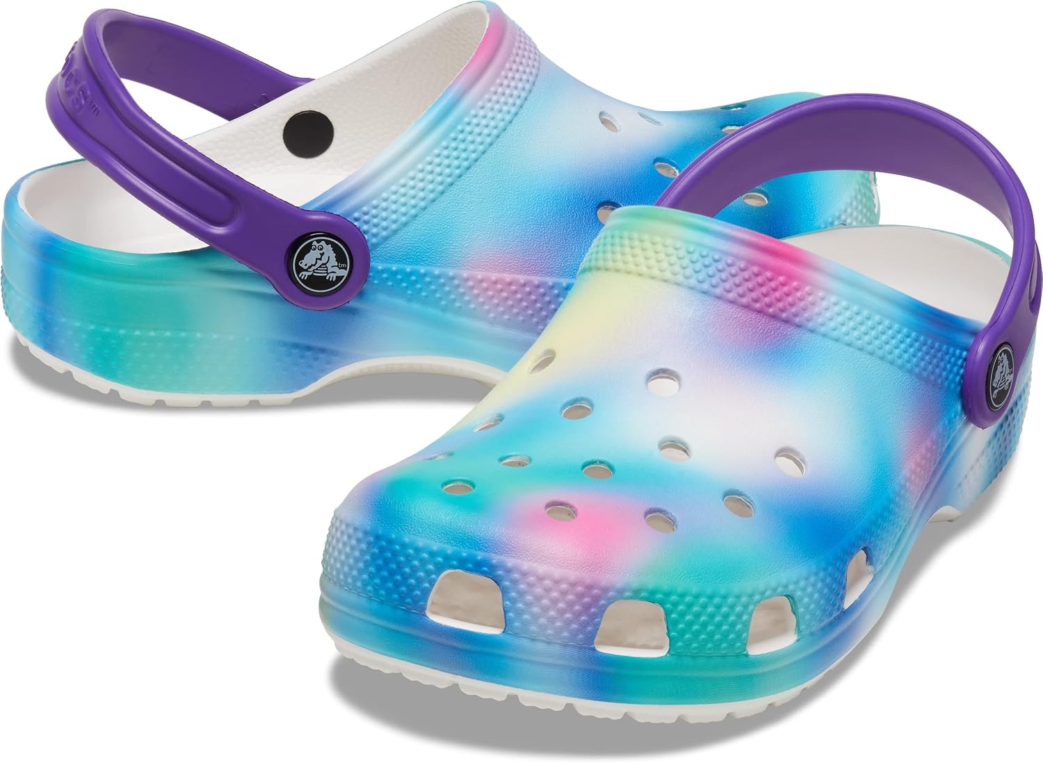 image:imageCrocs Kids Classic Tie Dye ClogsWhiteMulti Solarized