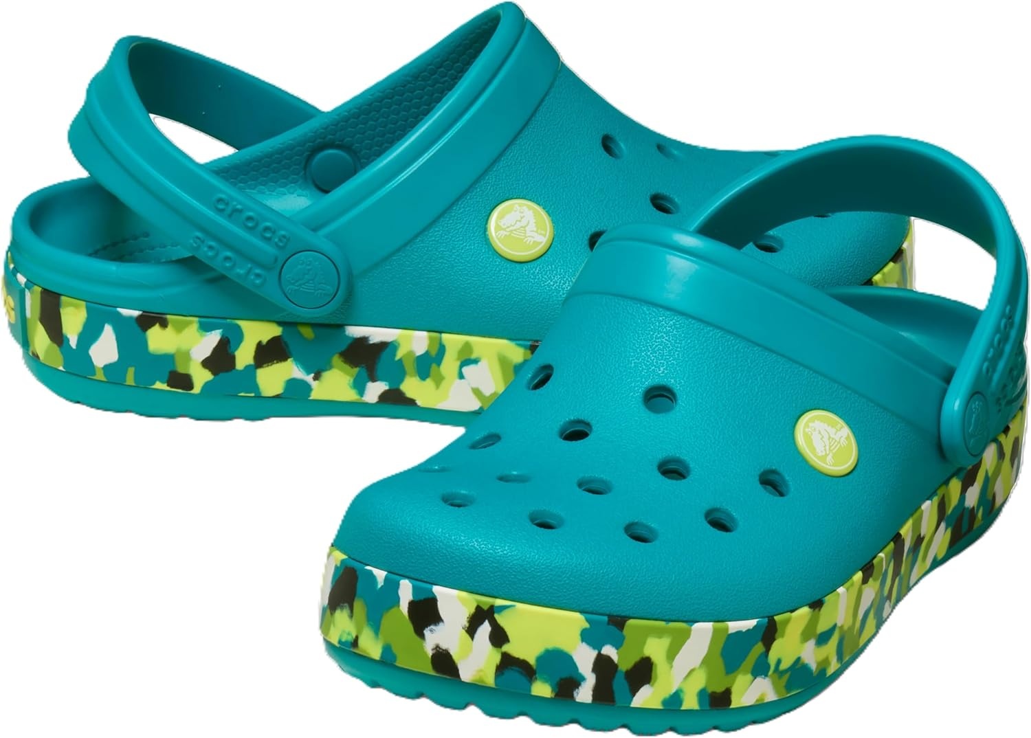 image:imageCrocs Kids Crocband ClogsGlow ConfettiTurbo Teal