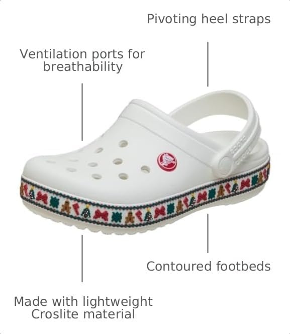 image:imageCrocs Kids Crocband ClogsWhite Holiday