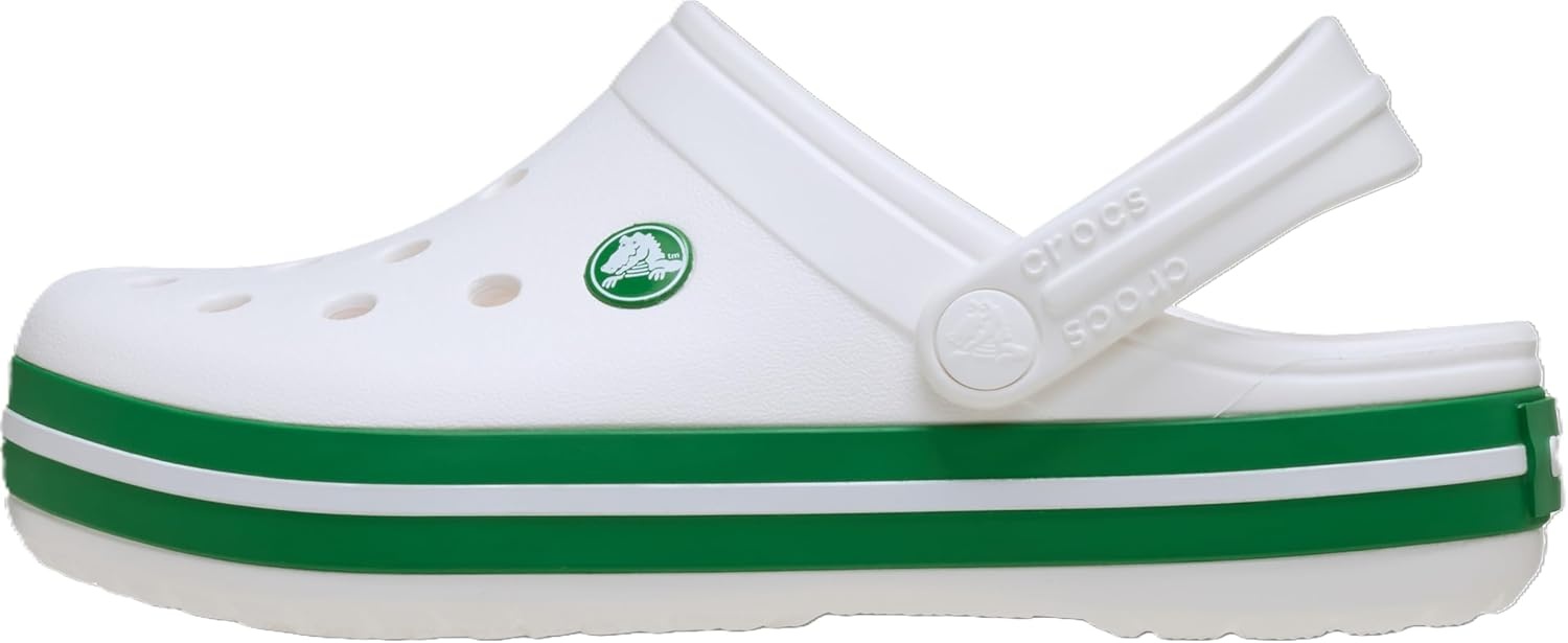 image:imageCrocs Kids Crocband ClogsWhiteGreen Ivy