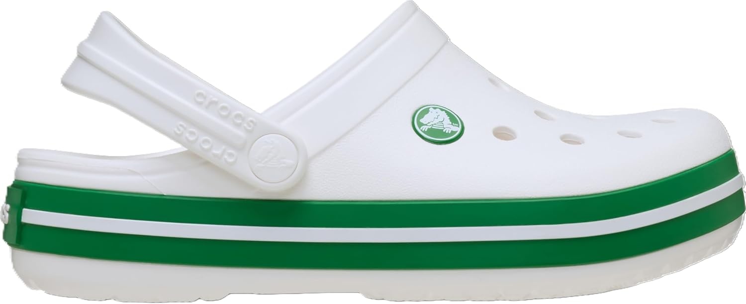 image:imageCrocs Kids Crocband ClogsWhiteGreen Ivy