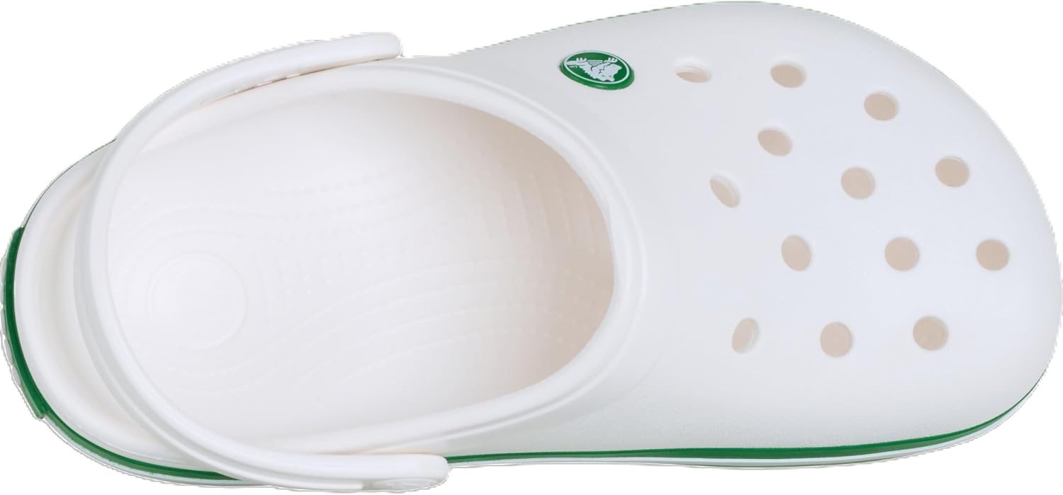 image:imageCrocs Kids Crocband ClogsWhiteGreen Ivy