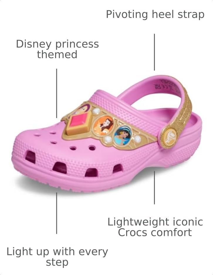 image:imageCrocs Kids Disney Princess Light Up ClogsTaffy Pink