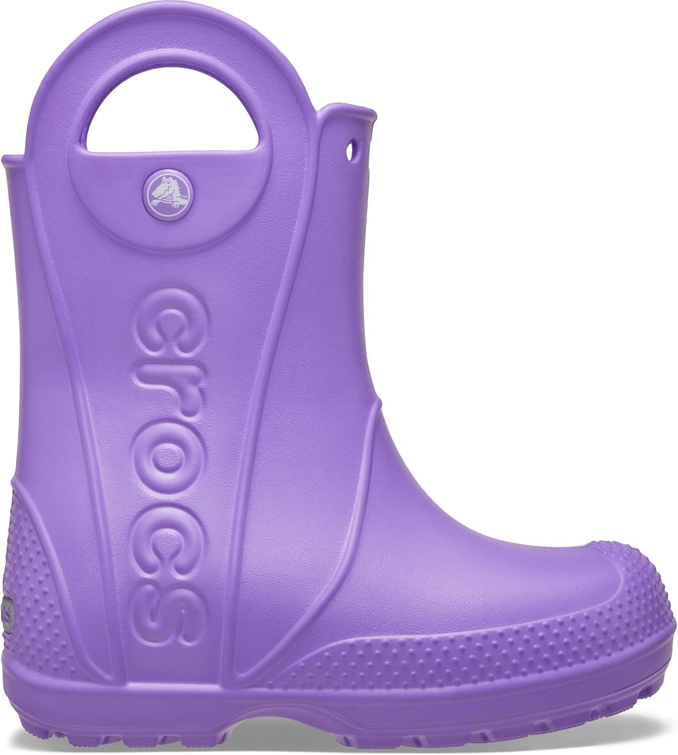 image:imageCrocs Kids Handle It Rain Boots Waterproof Slip On Shoes Kids Rain BootsPurple Pulse