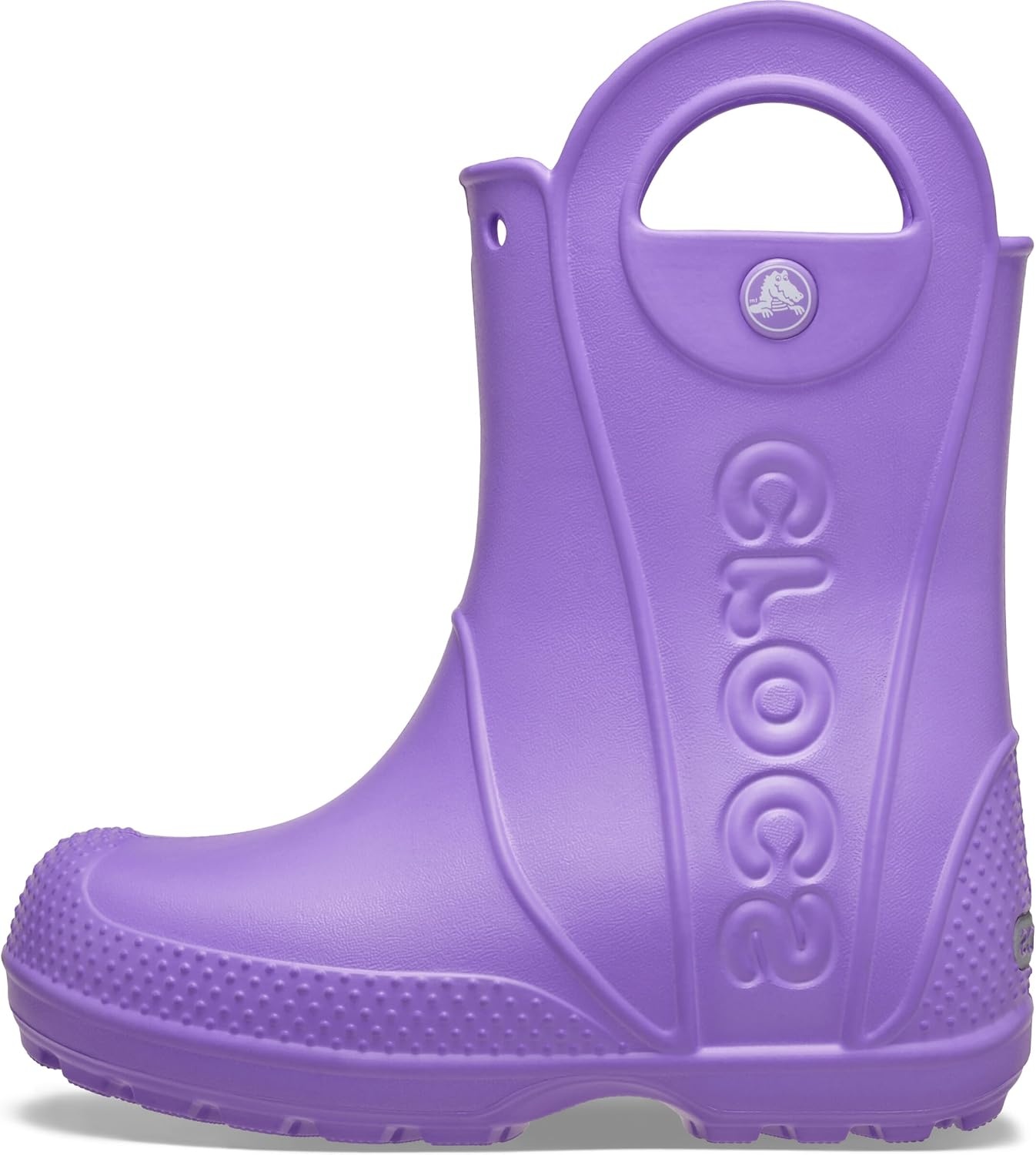 image:imageCrocs Kids Handle It Rain Boots Waterproof Slip On Shoes Kids Rain BootsPurple Pulse