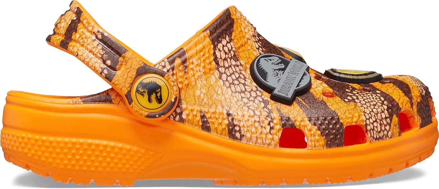 image:imageCrocs Kids Jurassic World Classic Clogs Dinosaur Kid and Toddler SlippersOrange Zing