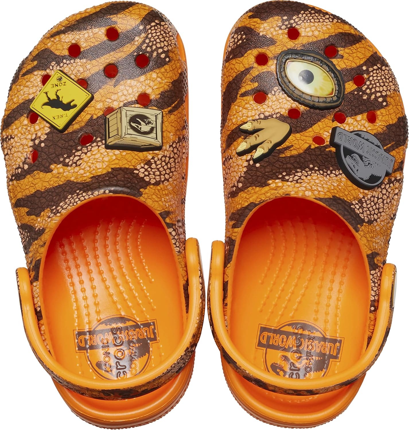 image:imageCrocs Kids Jurassic World Classic Clogs Dinosaur Kid and Toddler SlippersOrange Zing
