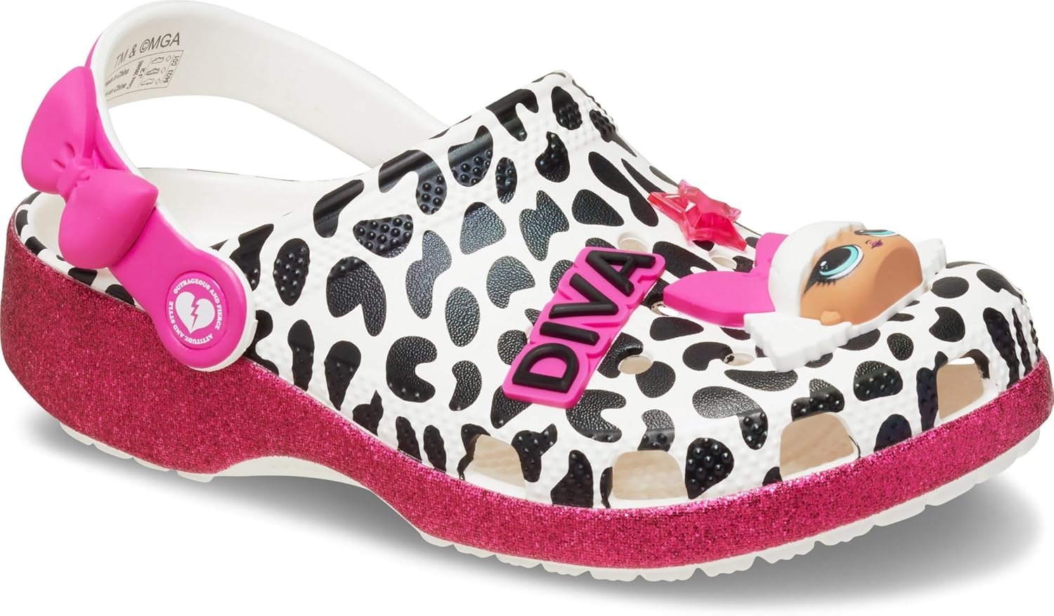 image:imageCrocs Kids Lol Surprise Diva Classic ClogsBlackWhite