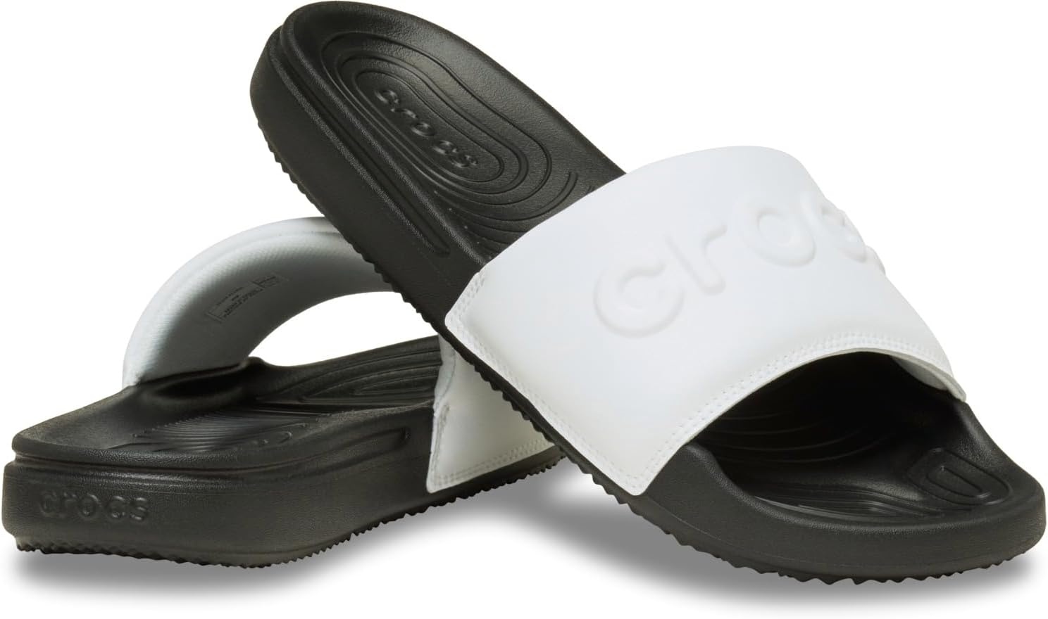 image:imageCrocs Mens All Day Slide Lightweight SlipOn SandalsBlack White