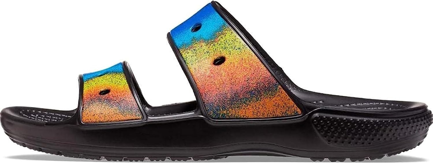 image:imageCrocs Mens Classic Slide SandalsBlackSpray Dye