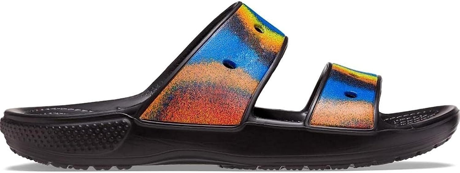 image:imageCrocs Mens Classic Slide SandalsBlackSpray Dye