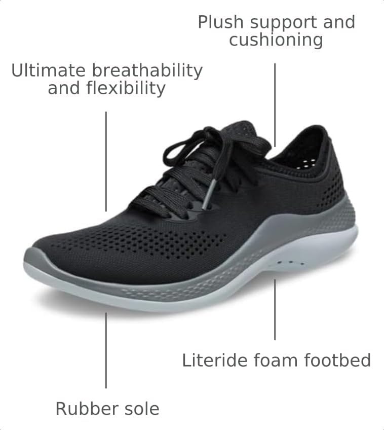 image:imageCrocs Mens LiteRide 360 Pacer SneakerBlackSlate Grey