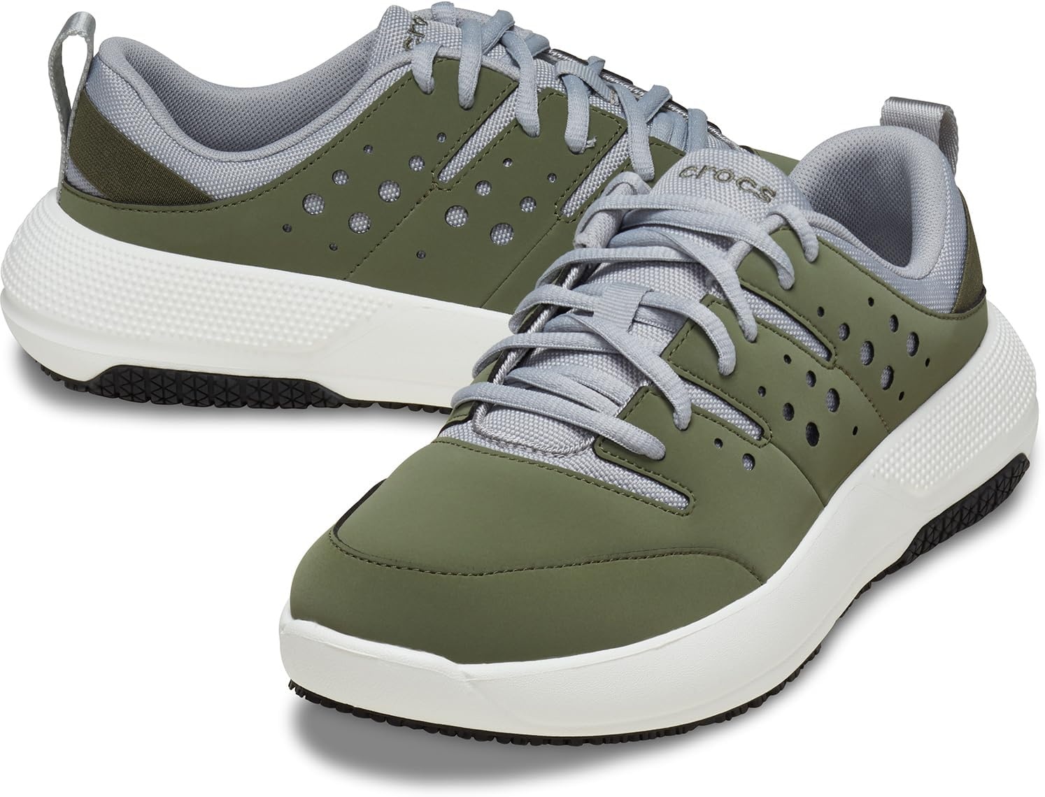 image:imageCrocs Mens On The Clock Work SneakersArmy GreenMulti