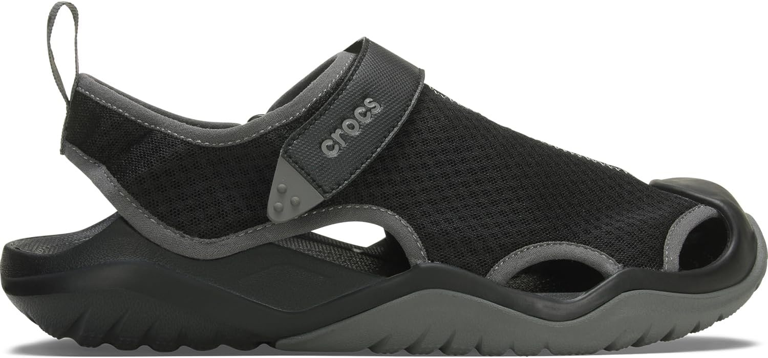 image:imageCrocs Mens Swiftwater Mesh Deck SandalsBlack