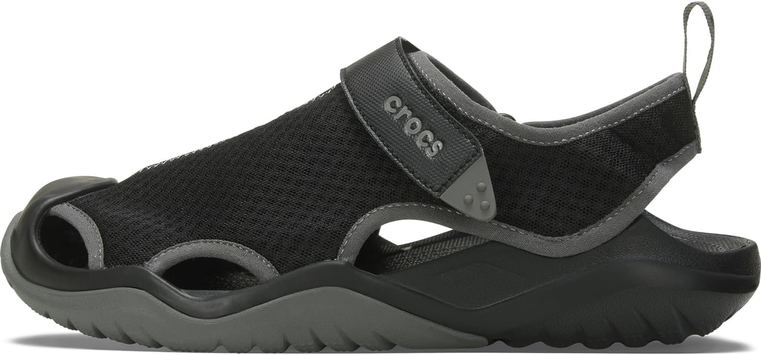 image:imageCrocs Mens Swiftwater Mesh Deck SandalsBlack