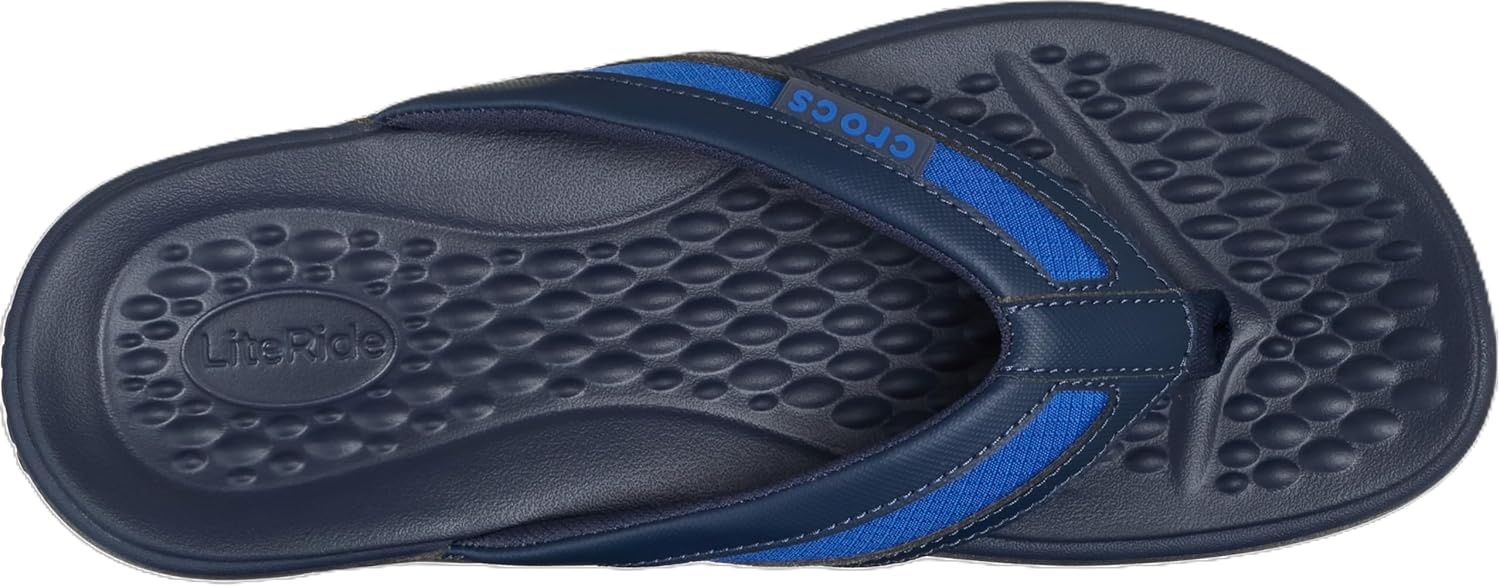 image:imageCrocs Mens Yukon Sport LR Lightweight Flip Flop SandalsBlue BoltNavy