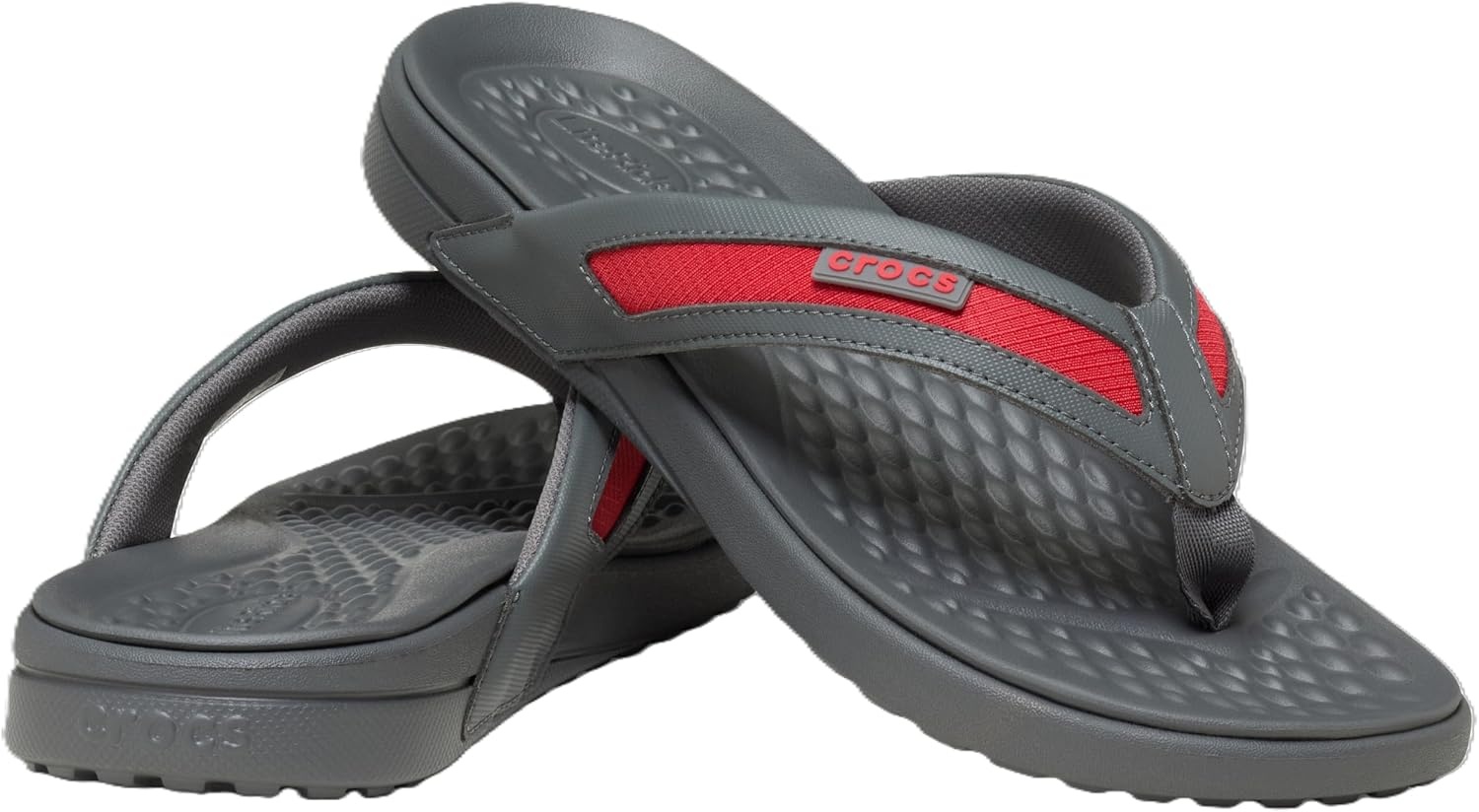 image:imageCrocs Mens Yukon Sport LR Lightweight Flip Flop SandalsSlate GreyFlame