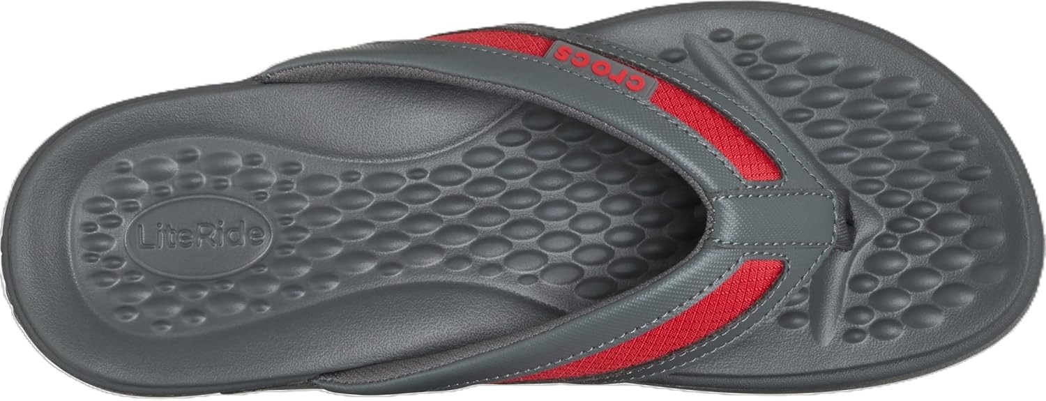 image:imageCrocs Mens Yukon Sport LR Lightweight Flip Flop SandalsSlate GreyFlame