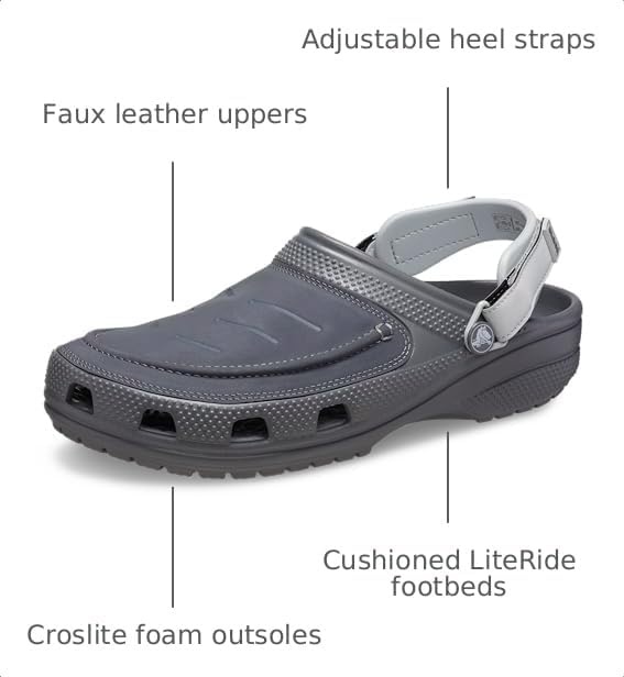 image:imageCrocs Mens Yukon Vista Ii Literide ClogSlate GreyMulti