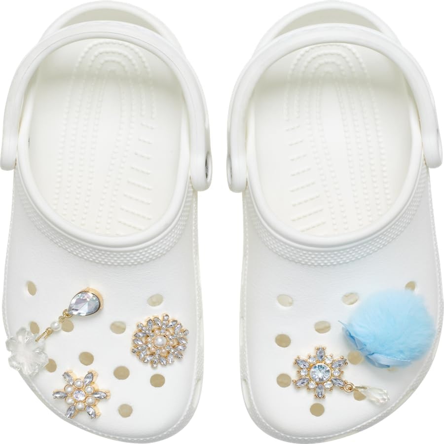 image:imageCrocs Mens and Womens Jibbitz Ornament Pack Shoe Charms Jibbitz for CrocsElevated Snowflake and Puff