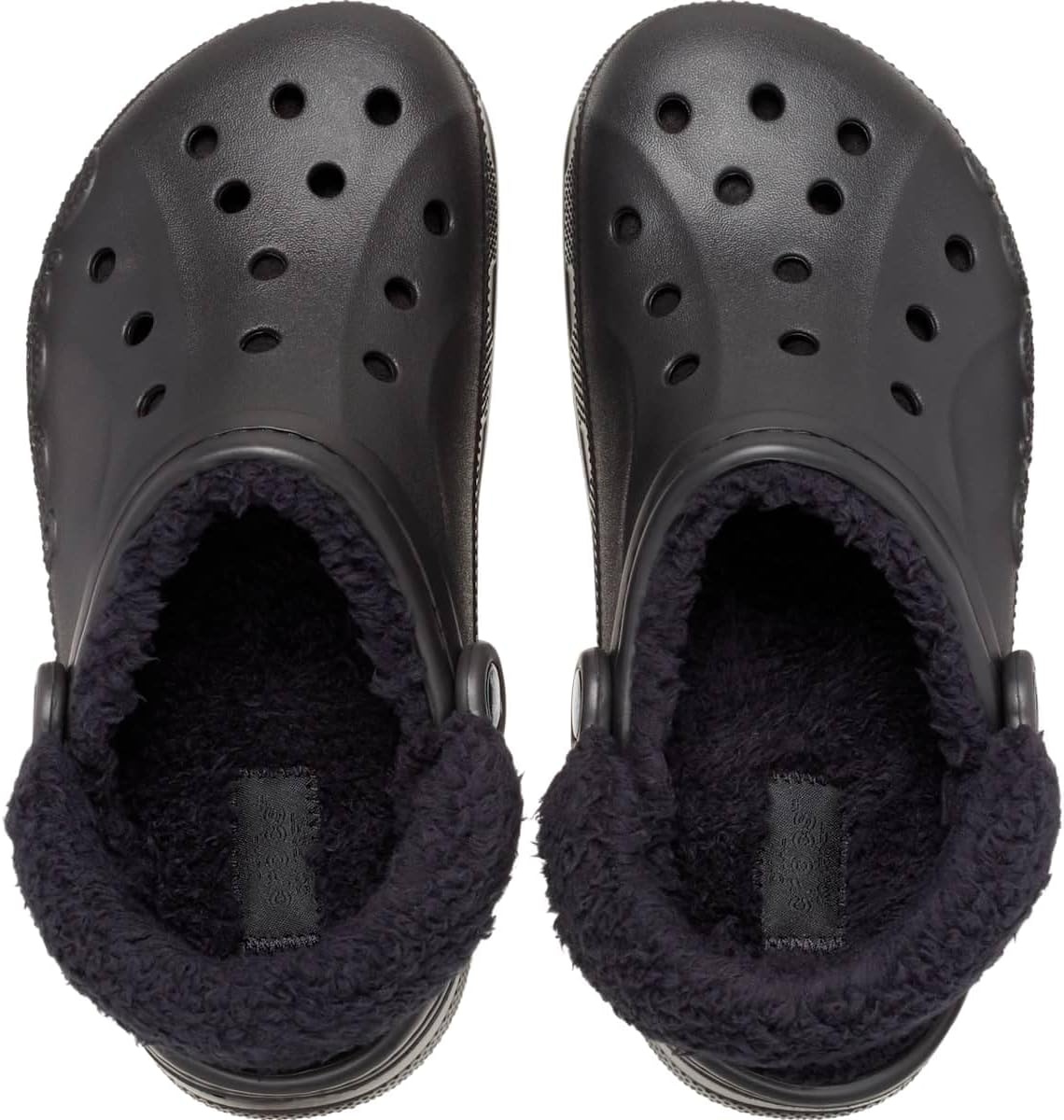 image:imageCrocs Unisex Adult Baya Lined Fuzz Strap ClogsBlackBlack