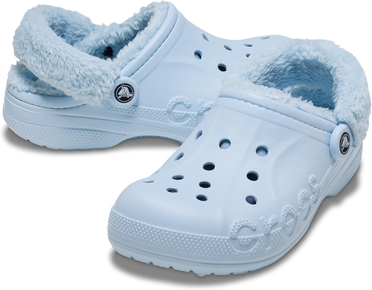 image:imageCrocs Unisex Adult Baya Lined Fuzz Strap ClogsMineral Blue