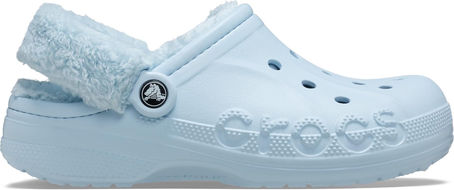 image:imageCrocs Unisex Adult Baya Lined Fuzz Strap ClogsMineral Blue