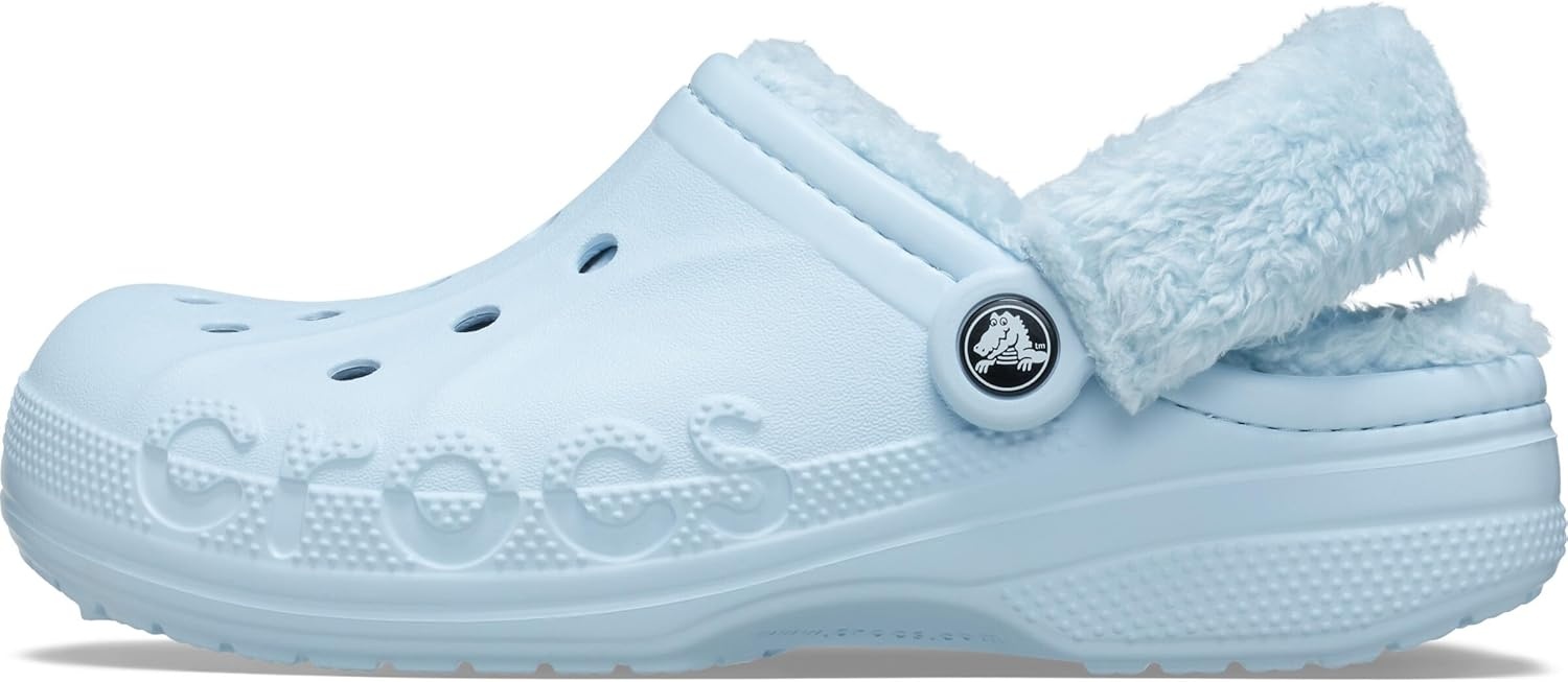 image:imageCrocs Unisex Adult Baya Lined Fuzz Strap ClogsMineral Blue