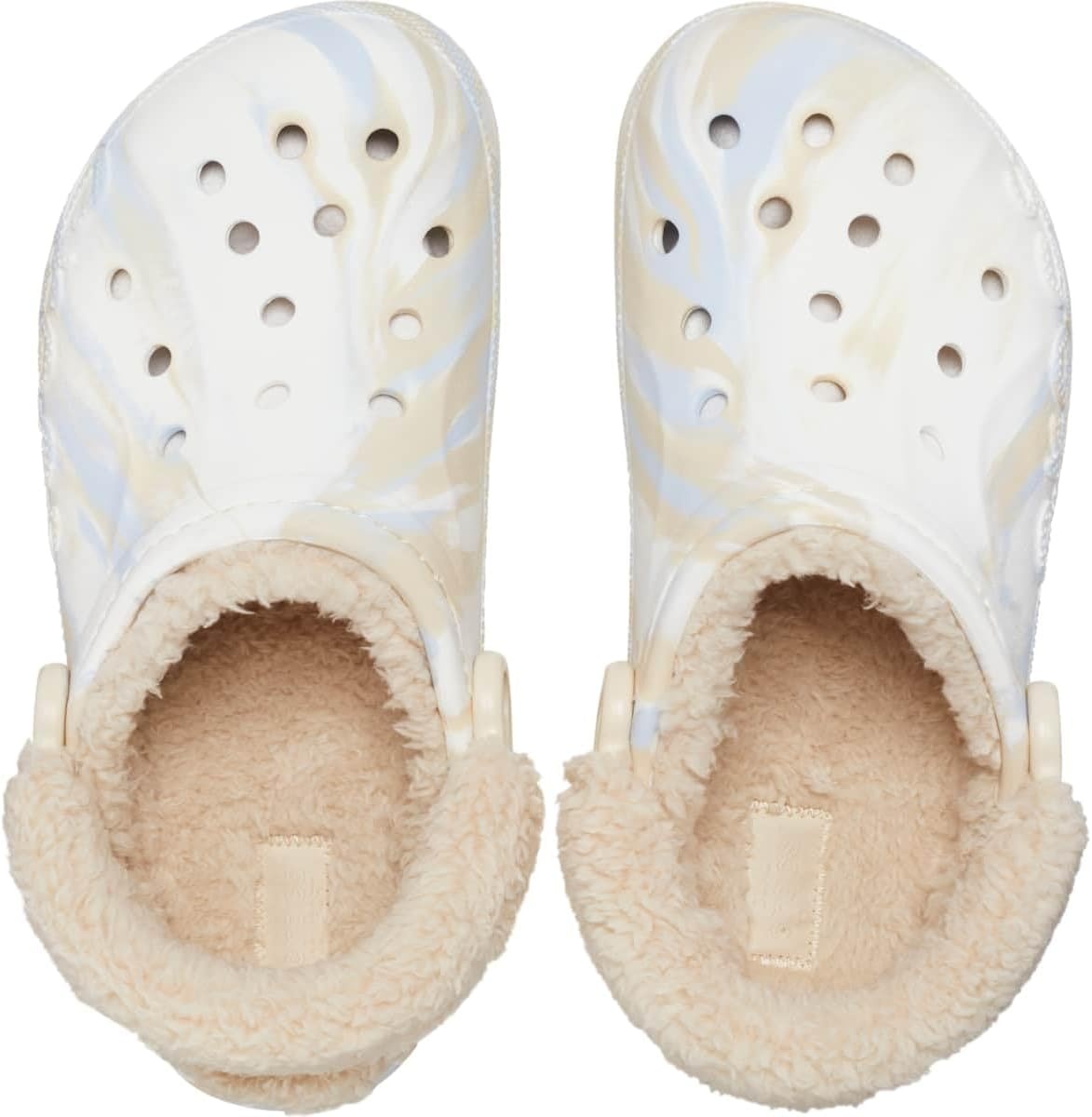 image:imageCrocs Unisex Adult Baya Lined Fuzz Strap ClogsWhiteMulticolor