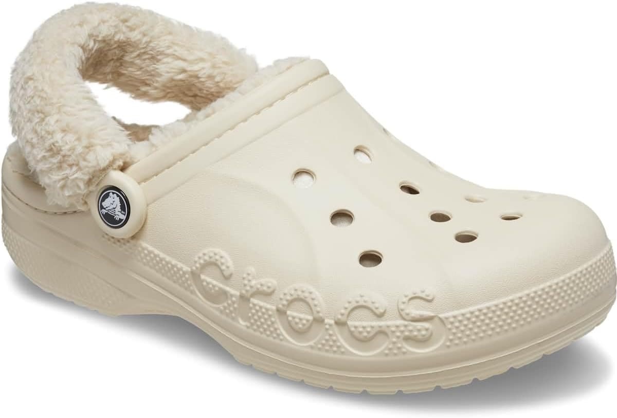 image:imageCrocs Unisex Adult Baya Lined Fuzz Strap ClogsWinter White