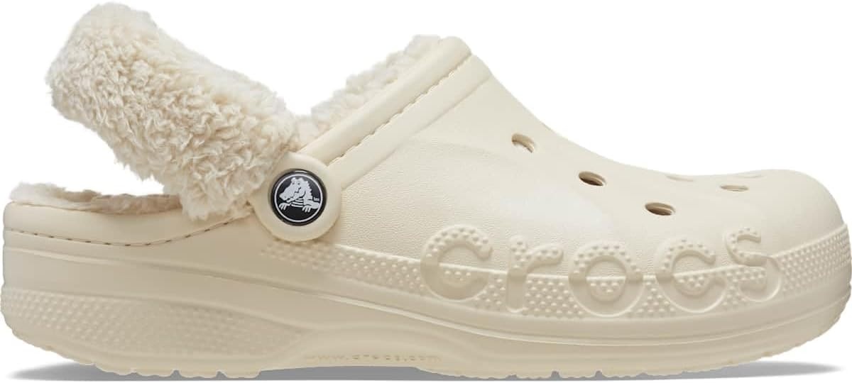 image:imageCrocs Unisex Adult Baya Lined Fuzz Strap ClogsWinter White