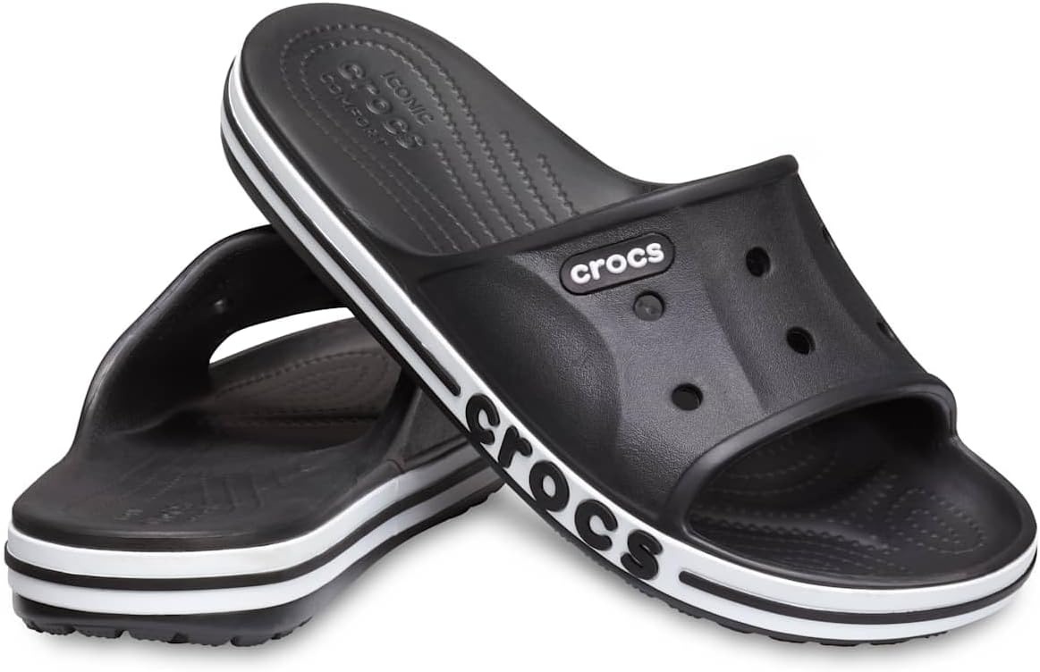 image:imageCrocs Unisex Adult Bayaband Slide SandalsBlackWhite
