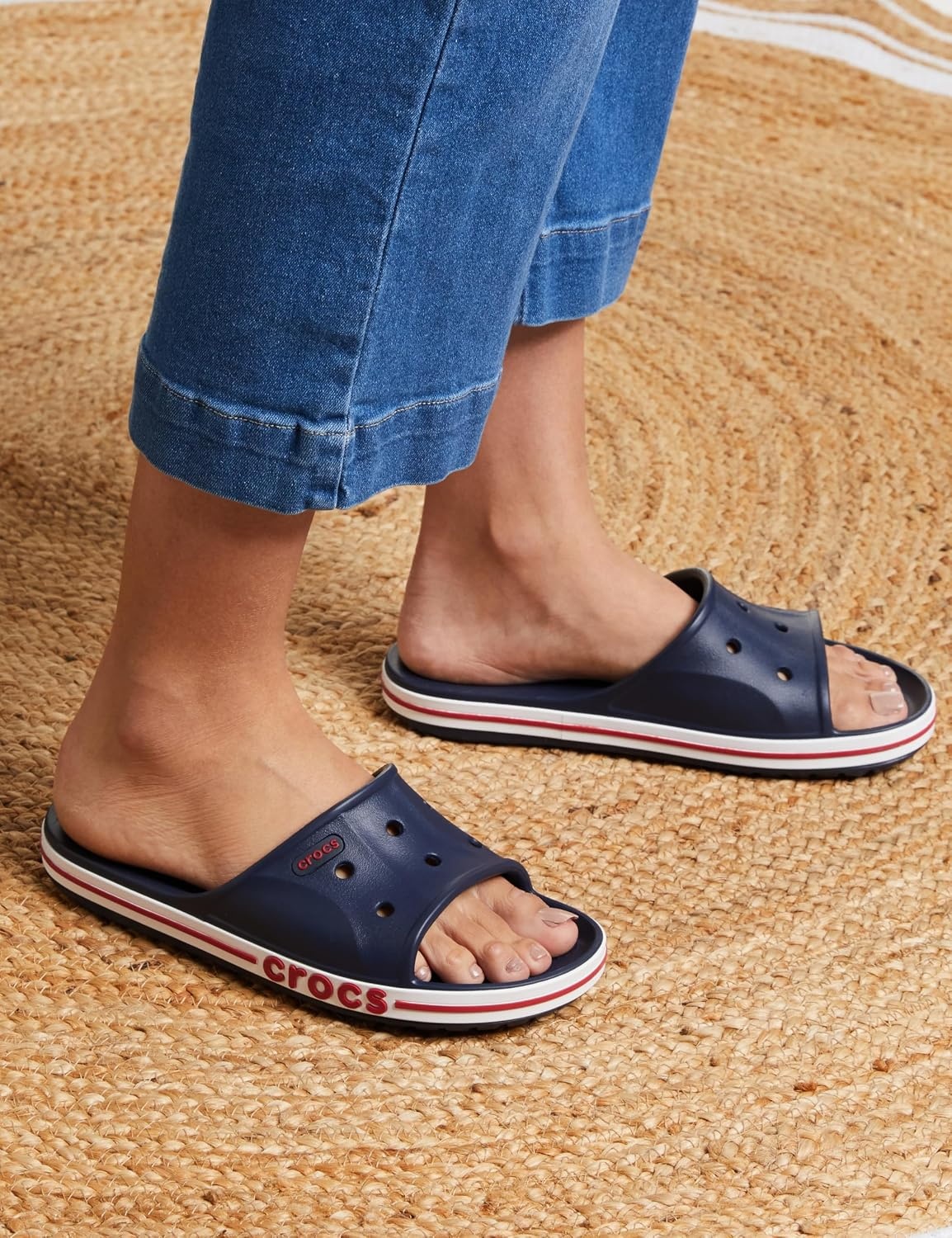 image:imageCrocs Unisex Adult Bayaband Slide SandalsNavyPepper