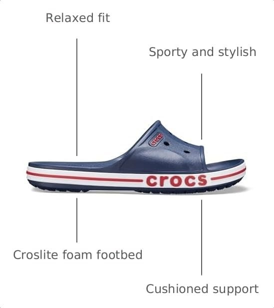 image:imageCrocs Unisex Adult Bayaband Slide SandalsNavyPepper